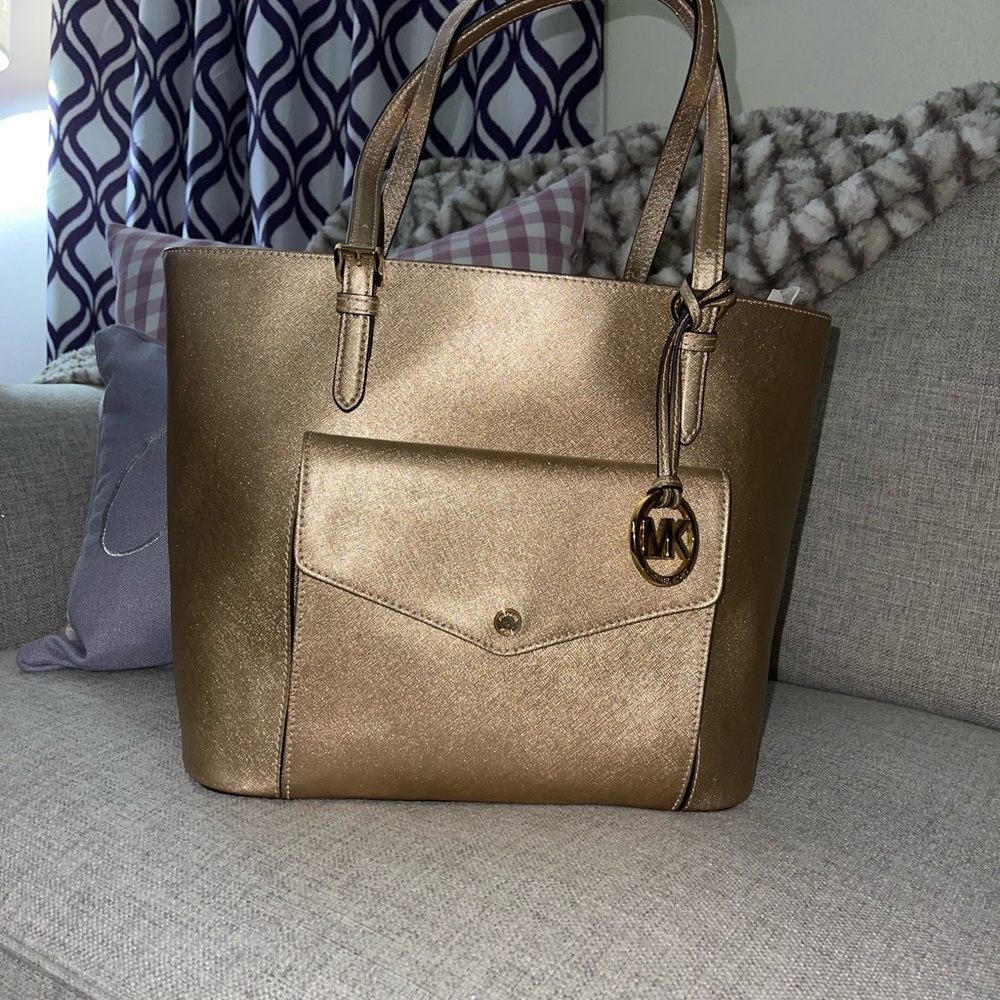 Gold MK tote